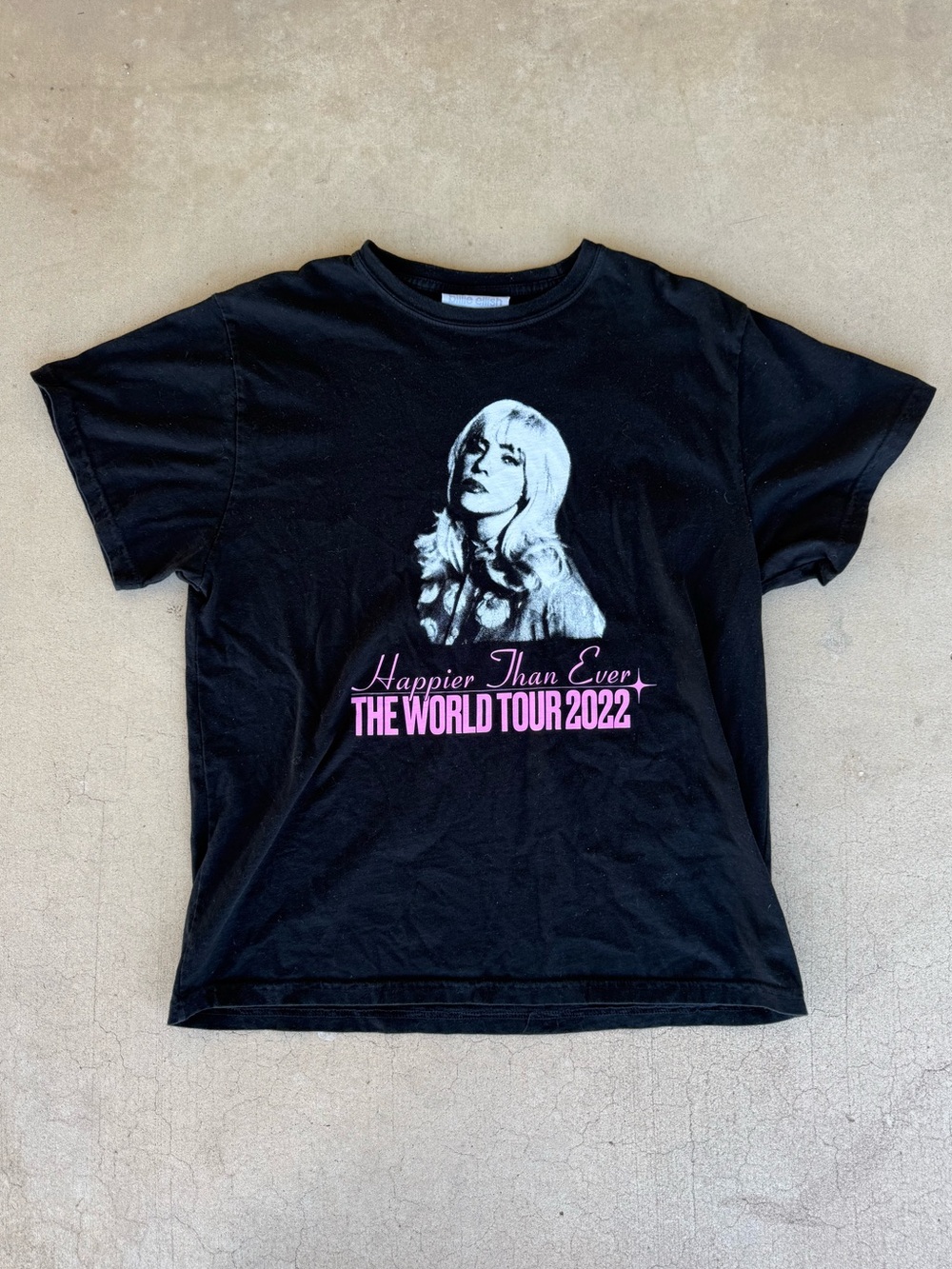 Billie Eilish Happier Than Ever World Tour 2022 T-Shirt Size M